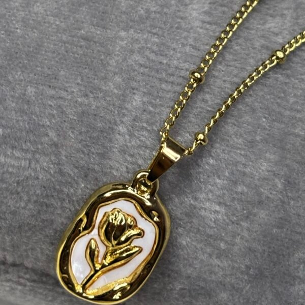 Anti Tarnish Rose Pendant